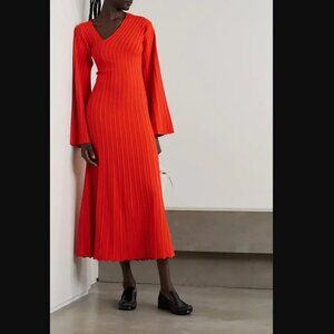 BY MALENE BIRGER  isla ribbed stretch recycled-jersey midi dress